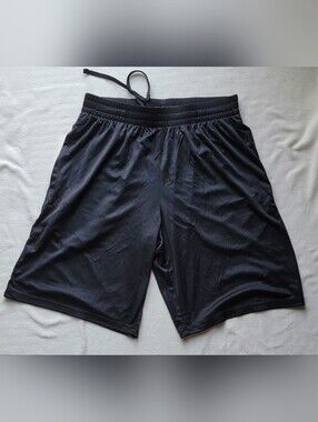New Black Athletic Drawstring Shorts